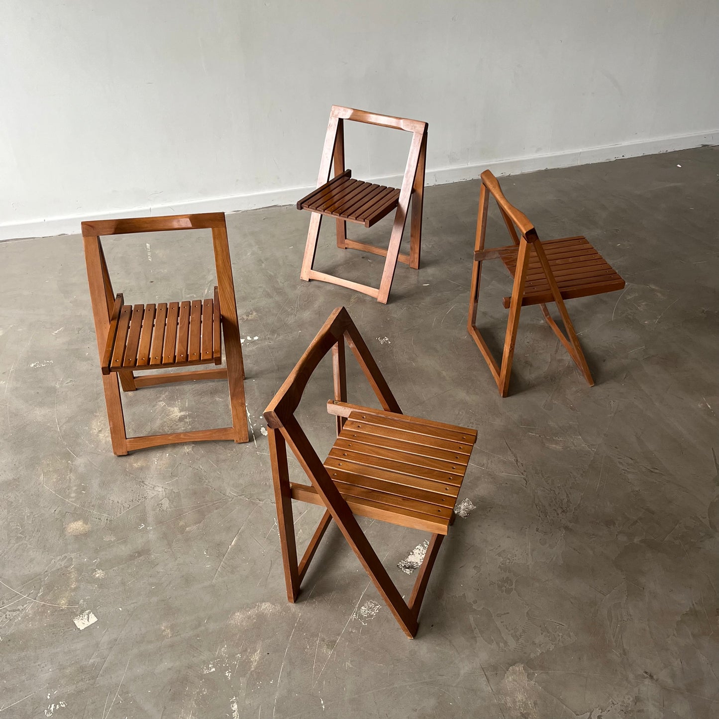 Set of 4 Folding Chair by Aldo Jacober
