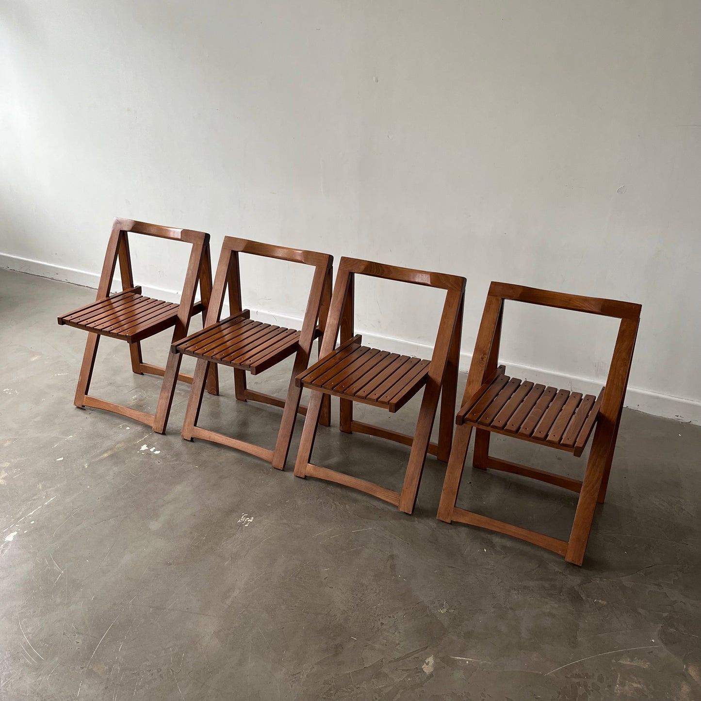 Set of 4 Folding Chair by Aldo Jacober