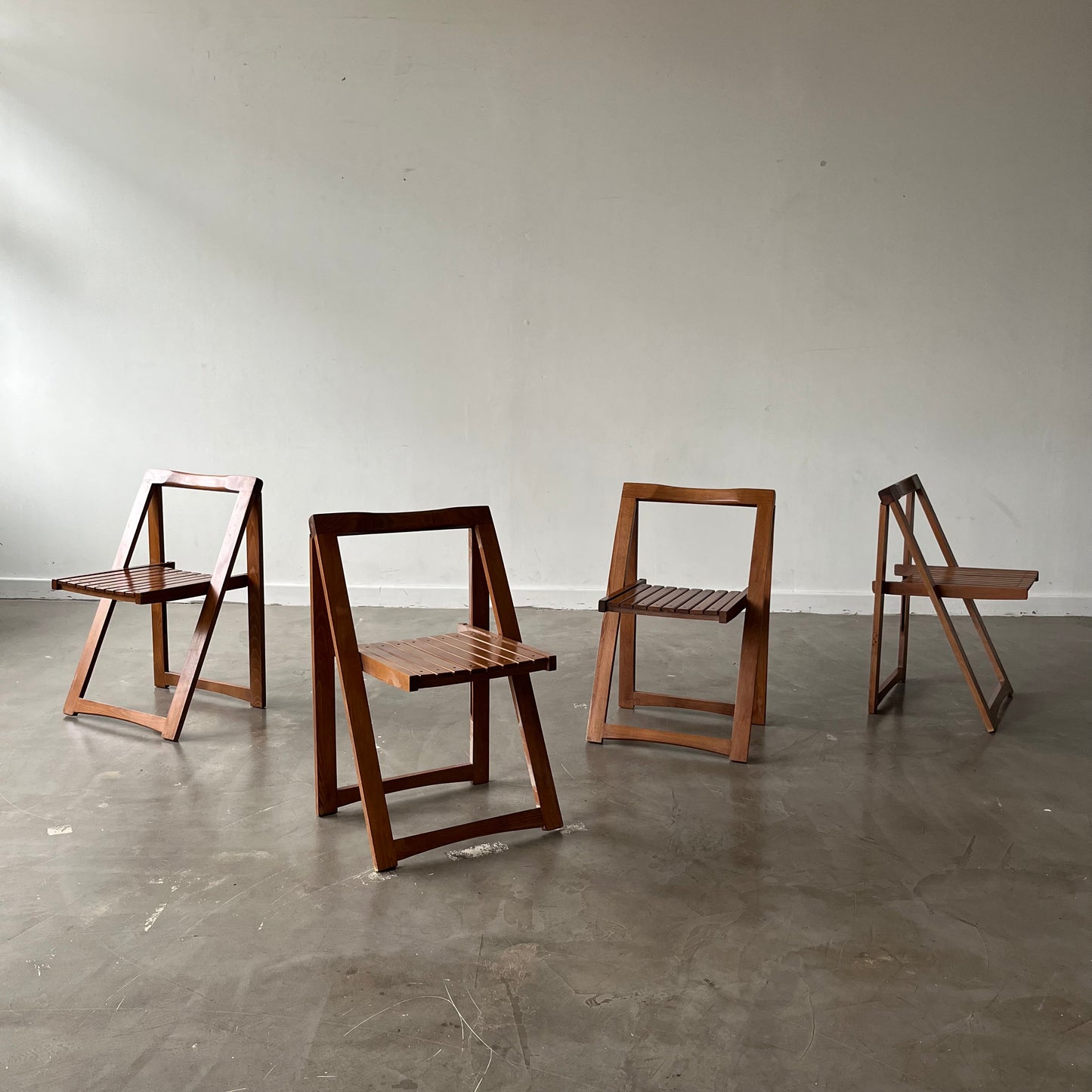 Set of 4 Folding Chair by Aldo Jacober