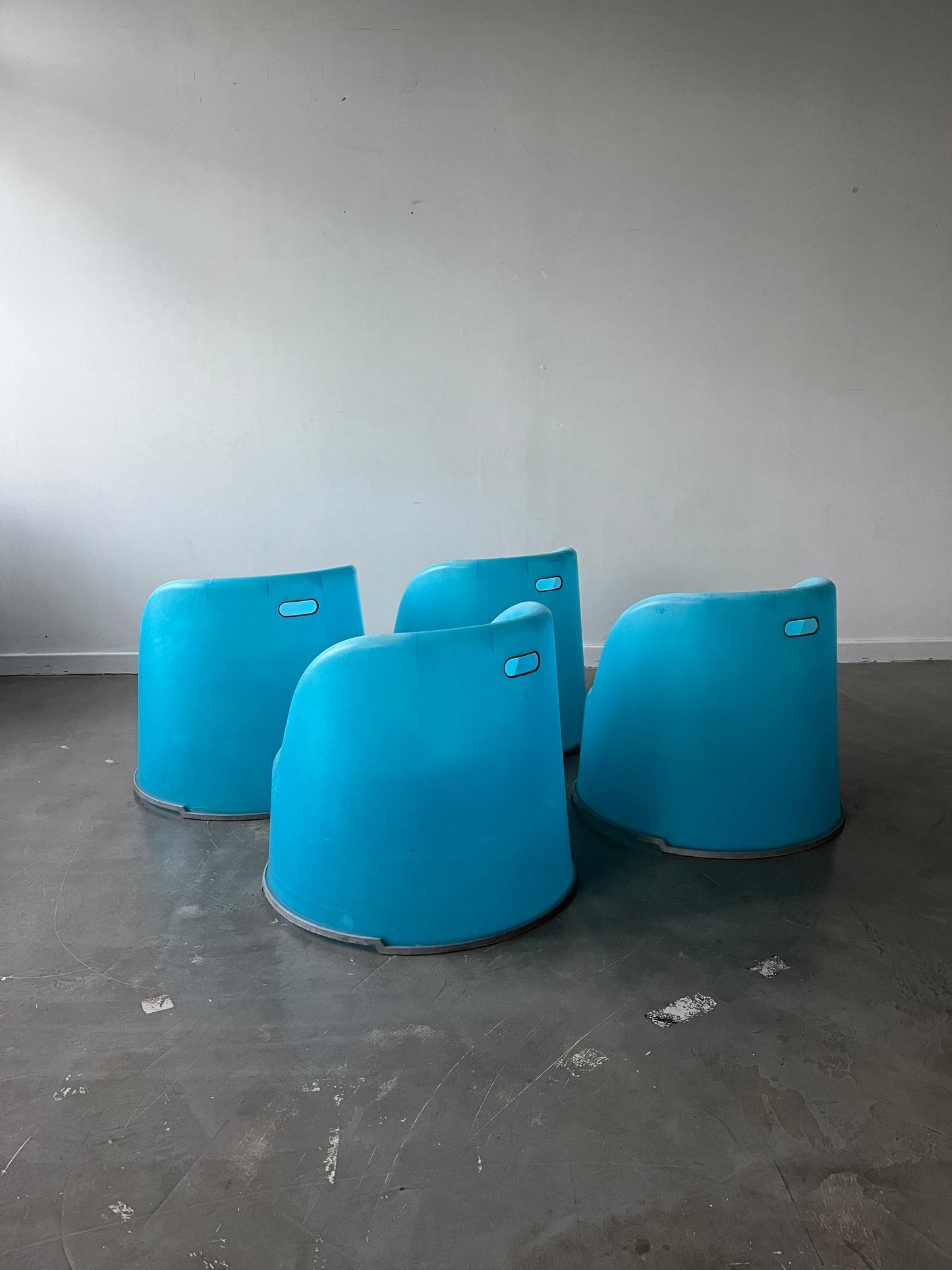 Set of 4 Ikea Kimme Stacking Plastic Garden Chairs