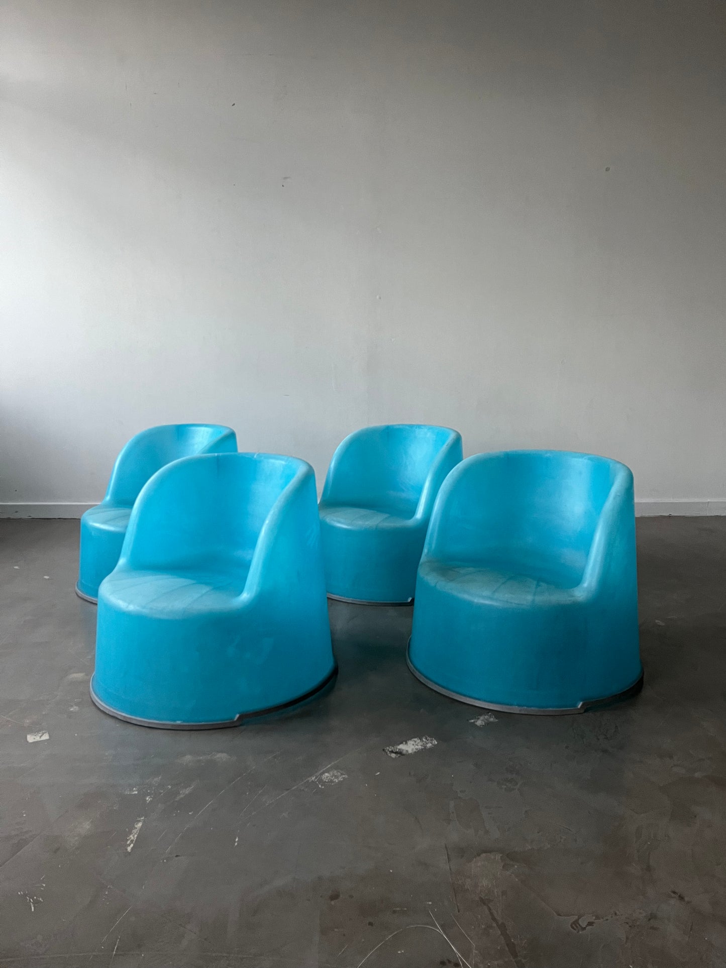 Set of 4 Ikea Kimme Stacking Plastic Garden Chairs