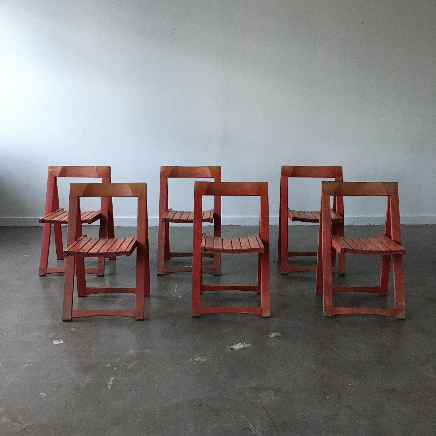 Set of 6 Aldo Jacober Folding Chairs