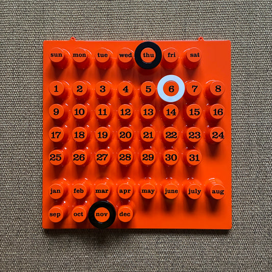 Ring-a-Date Perpetual Calendar - Orange